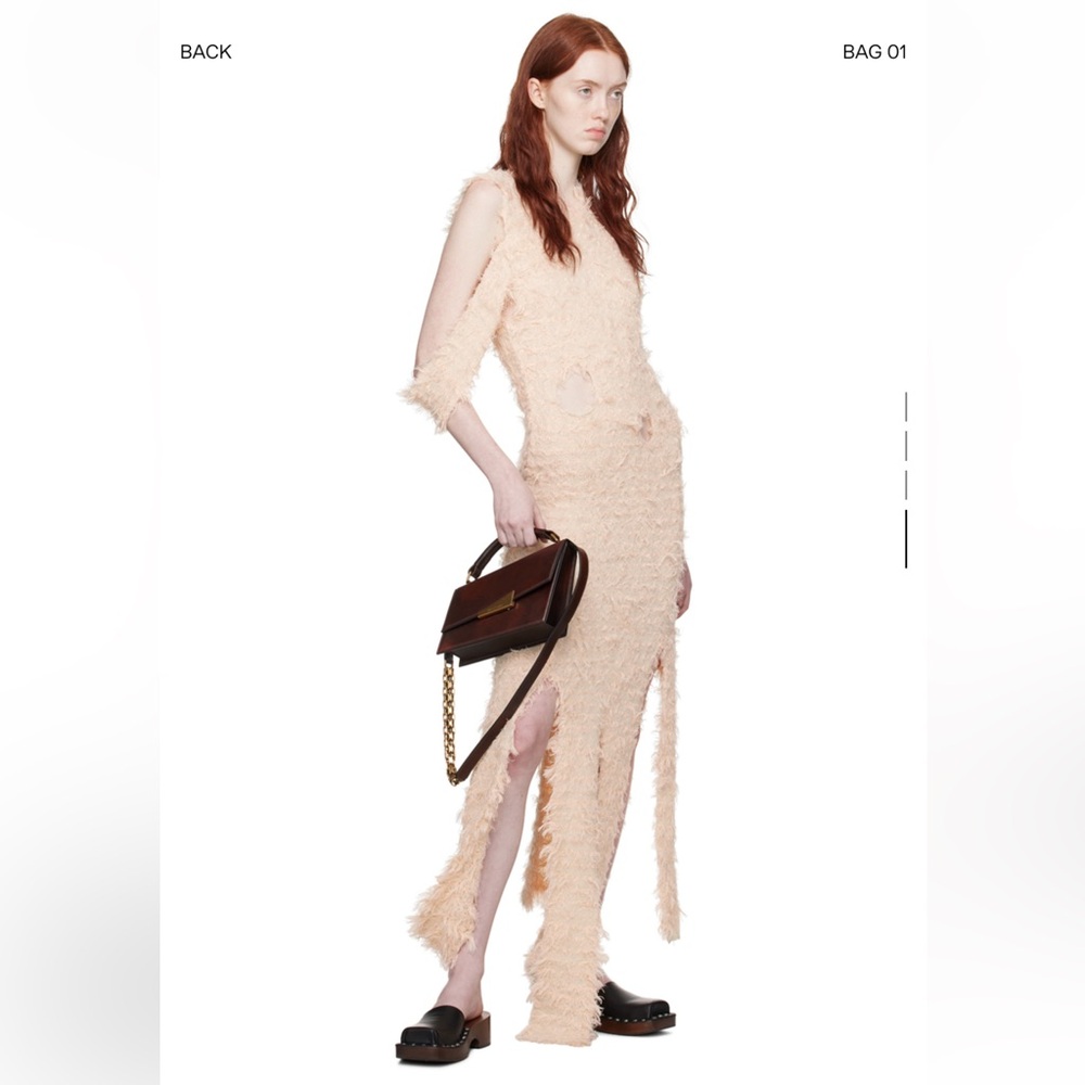 ACNE STUDIOS distressed pink maxi dress. Size XS